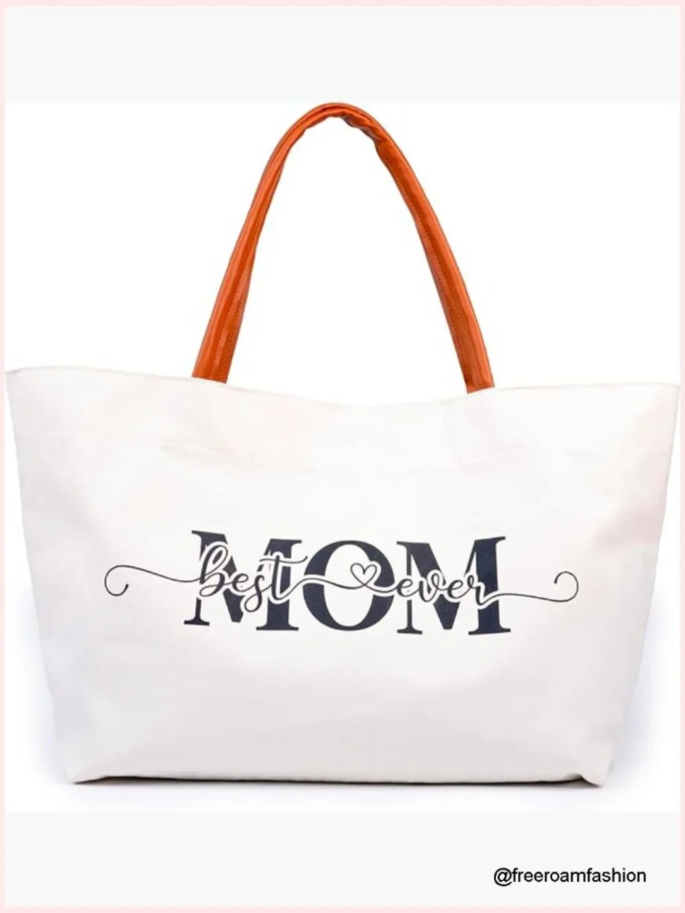 Canvas Tote Bag with Inner Pocket - Large Reusable Grocery Tote